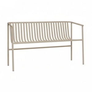 Banca exterior gri deschis din metal 133 cm Villa Hubsch
