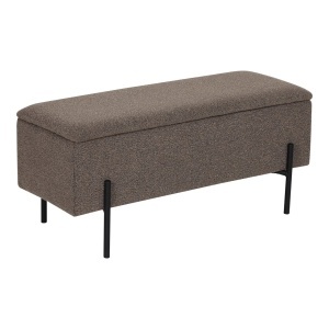 Bancheta maro din textil 95 cm Watford Boucle House Nordic