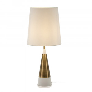 Baza pentru veioza alba/aurie din metal 45 cm Hopav Thai Natura