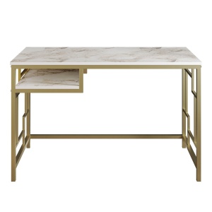 Birou alb/auriu din metal 60x120 cm Victory The Home Collection