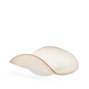 Bol decorativ bej din sticla 21x41 cm Vionze Kave Home