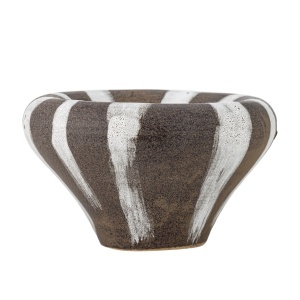 Bol decorativ maro/alb din ceramica 23 cm Ladris Bloomingville