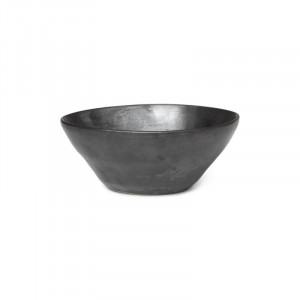 Bol negru din portelan 15 cm Flow Ferm Living