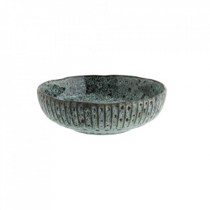 Bol verde/negru din ceramica 1.5 L Natural Madam Stoltz