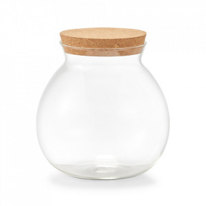 Borcan cu capac transparent/maro din sticla 1,7 L Jaar Zeller