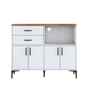 Bufet inferior alb/maro 120 cm Nero The Home Collection