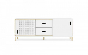 Bufet inferior alba/maro din MDF si otel 161,8 cm Kabino Normann Copenhagen