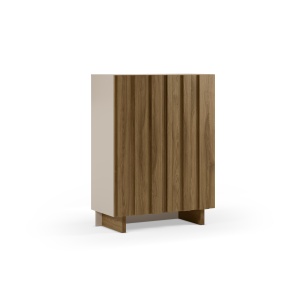 Bufet inferior crem/maro din lemn 90 cm Marlo The Home Collection
