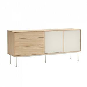 Bufet inferior crem/maro din metal 180 cm Yoko Teulat