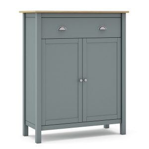 Bufet inferior maro/verde khaki din lemn 90 cm Misti Quiet Object