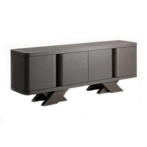 Bufet inferior negru din lemn 210 cm Rize Vical Home