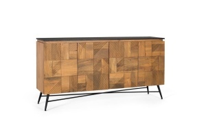 Bufet inferior negru/maro din lemn 170 cm Grain Giner y Colomer