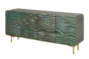 Bufet inferior turcoaz din lemn 160 cm Wave The Home Collection