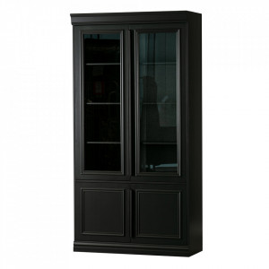 Bufet negru din lemn 215 cm Organize Woood