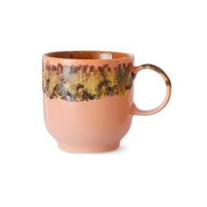 Cana multicolora din ceramica 250 ml 70s Lush HKliving