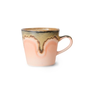 Cana multicolora din ceramica 270 ml 70s Americano Blossom HKliving