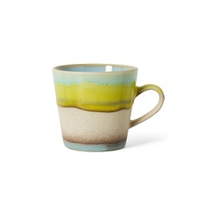 Cana multicolora din ceramica 270 ml 70s Americano Glint HKliving
