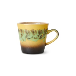 Cana multicolora din ceramica 270 ml 70s Americano Kelp HKliving