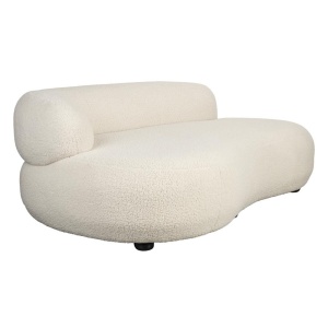 Canapea alba din textil pentru 2,5 persoane Noxx Quiet Object