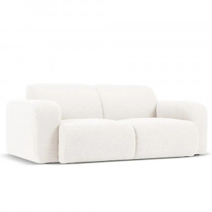 Canapea alba din textil pentru 2 persoane Molino Boucle Micadoni