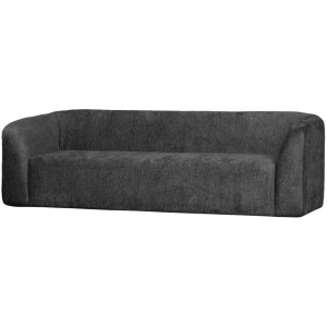 Canapea albastra din catifea pentru 3 persoane Sloping Woood