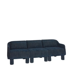 Canapea albastru inchis din textil 224 cm Elegance Hubsch