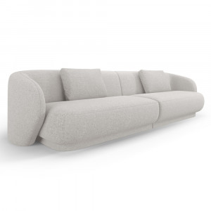 Canapea argintie din textil pentru 4 persoane Camden Micadoni