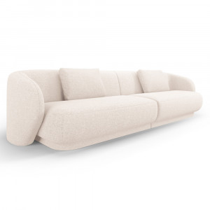 Canapea bej deschis din textil pentru 4 persoane Camden Micadoni