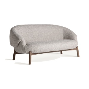 Canapea bej din textil pentru 3 persoane Jaquard Round Vical Home