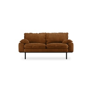 Canapea crem din catifea pentru 2 persoane Retro Royal HKliving