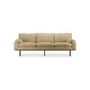 Canapea crem din catifea pentru 3 persoane Retro Royal HKliving