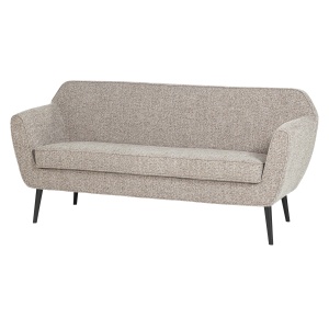 Canapea crem din textil 150 cm Rocco Woood
