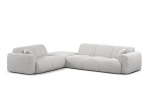 Canapea cu colt argintie din textil pentru 6 persoane Molino Eden Left Micadoni
