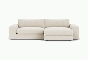 Canapea cu colt bej din textil 272 cm Lou Right Soil natural - 01 FEST