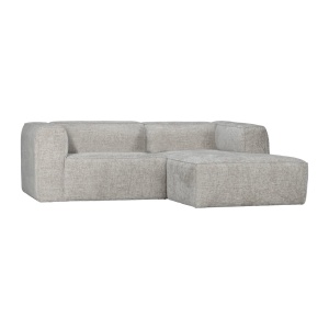 Canapea cu colt crem din textil 254 cm Bean Chunky Melange Right Woood