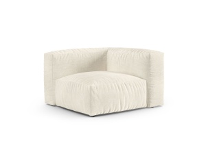 Canapea cu colt modulara ivorie din textil pentru 1 persoana Martina Monet Boucle 120 Micadoni
