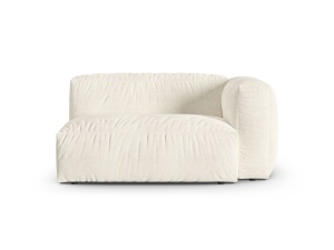 Canapea cu colt modulara ivorie din textil pentru 1 persoana Martina Boucle 160 Right XL Micadoni