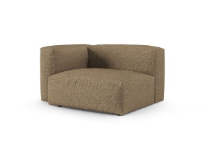Canapea cu colt modulara maro cappuccino din textil pentru 1 persoana Martina Boucle 120 Left XL Micadoni