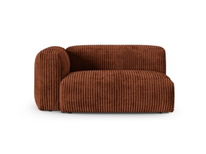 Canapea cu colt modulara maro caramiziu din textil pentru 1 persoana Martina 160 Left Corduroy XL Micadoni