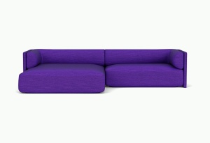 Canapea cu colt mov din textil 306 cm Bolster Left Steelcut Quartet - 664 FEST