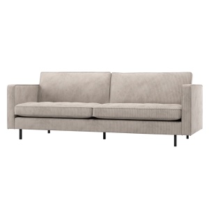 Canapea ecru din textil pentru 2,5 persoane Rodeo Classic Rib Woood