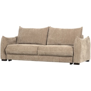 Canapea extensibila crem din textil pentru 3 persoane Jonne Woood