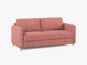 Canapea extensibila rosie din textil pentru 3 persoane Simo Babel Micadoni