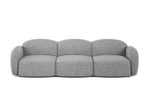 Canapea gri deschis din textil pentru 3 persoane Blair Eden Micadoni