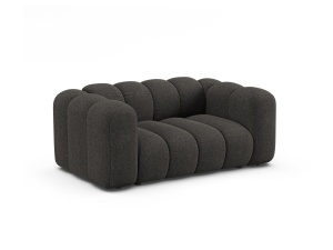 Canapea gri inchis din textil pentru 2 persoane Lupine Chenille XS Micadoni