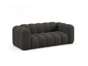 Canapea gri inchis din textil pentru 2 persoane Lupine Chenille Micadoni