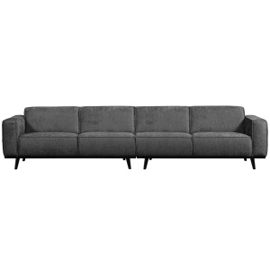 Canapea gri montan din catifea pentru 4 persoane Statement XL Woood