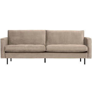Canapea kaki din catifea pentru 2.5 persoane Rodeo Woood