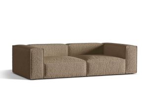 Canapea maro cappuccino din textil pentru 4 persoane Nuria Boucle Micadoni