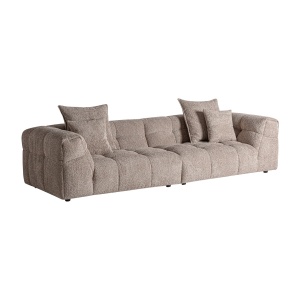 Canapea maro din textil pentru 4 persoane Barlin Vical Home